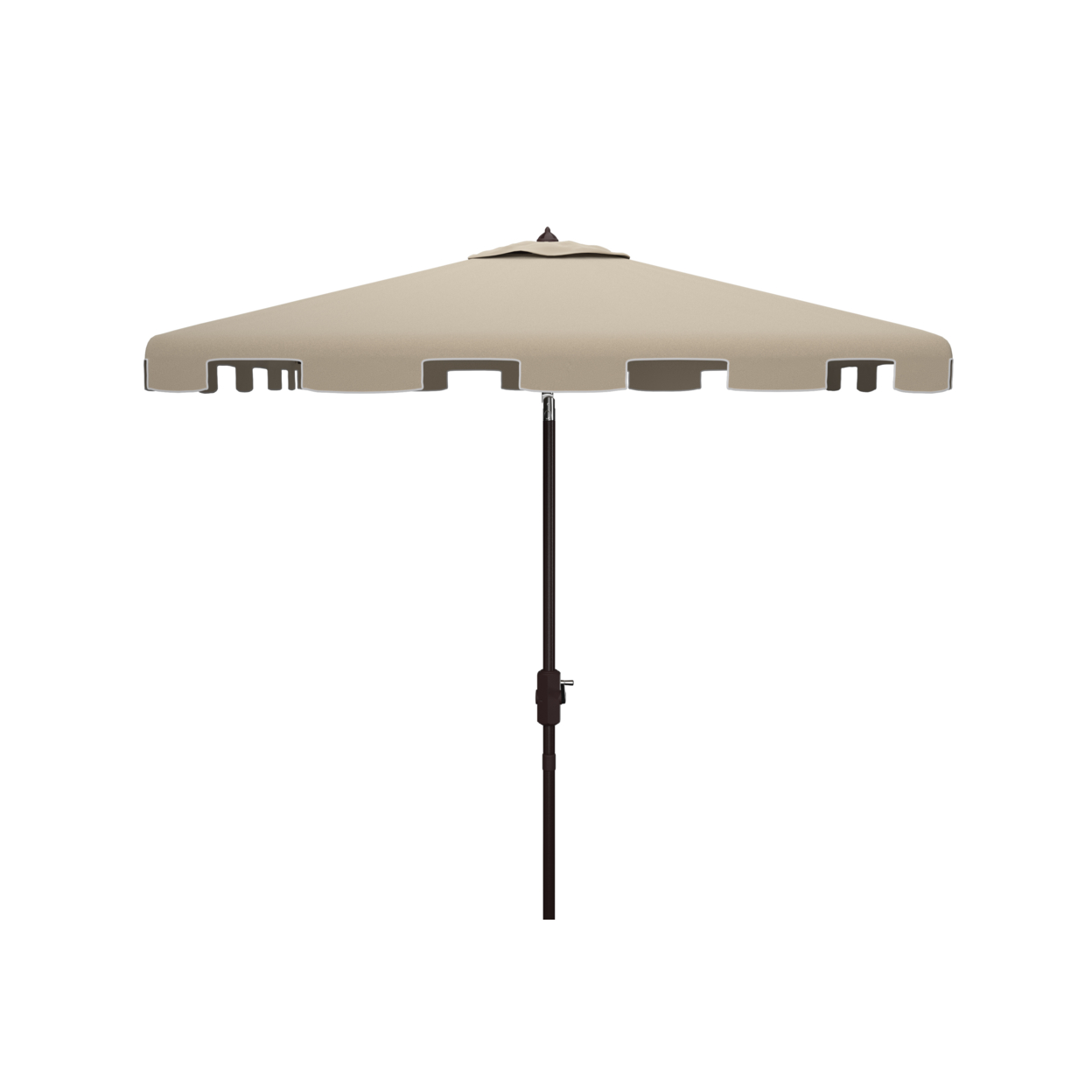 SAFAVIEH Outdoor Collection Zimmerman 7.5-Foot Square Market Umbrella Beige/White