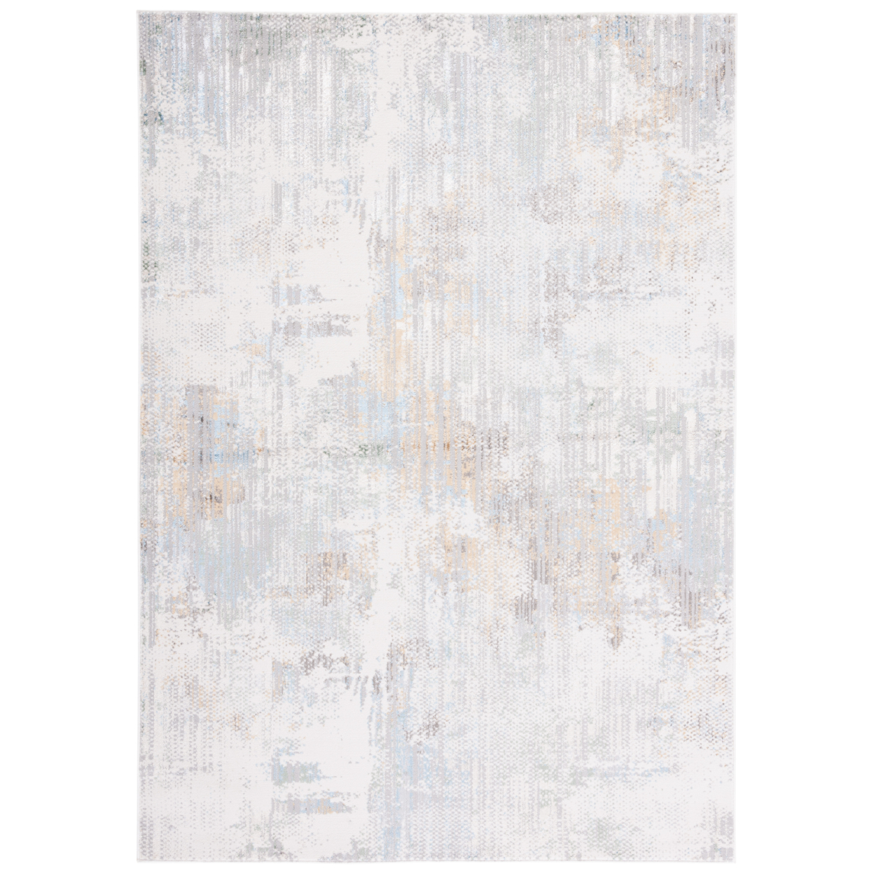 SAFAVIEH Bel Air Collection BLA216F Grey / Gold Rug - 6' 7 Square