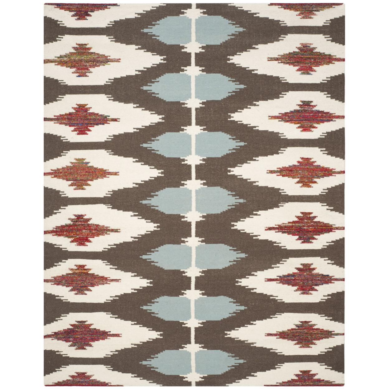 SAFAVIEH Dhurries Collection DHU647A Handwoven Multi Rug - 8' X 10'