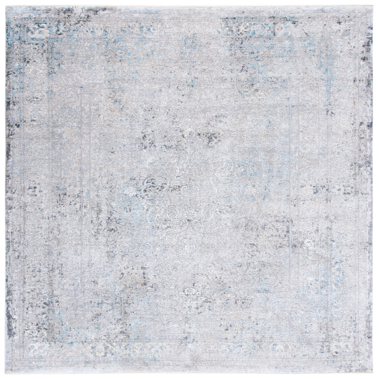 SAFAVIEH Dream Collection DRM407F Grey / Ivory Rug - 6' 7 Square