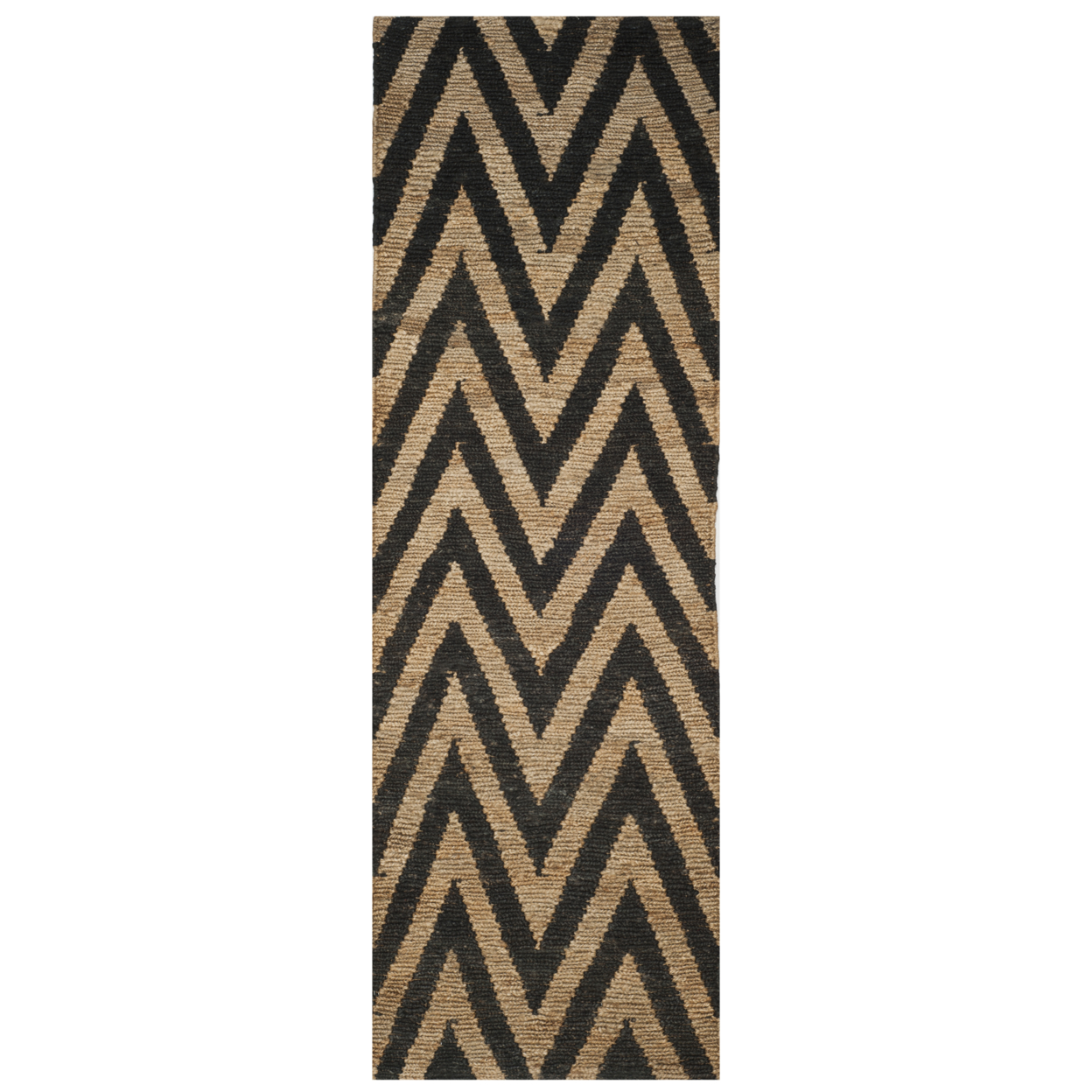 SAFAVIEH Organic ORG515A Hand-knotted Black / Natural Rug - 2' 6 X 8'