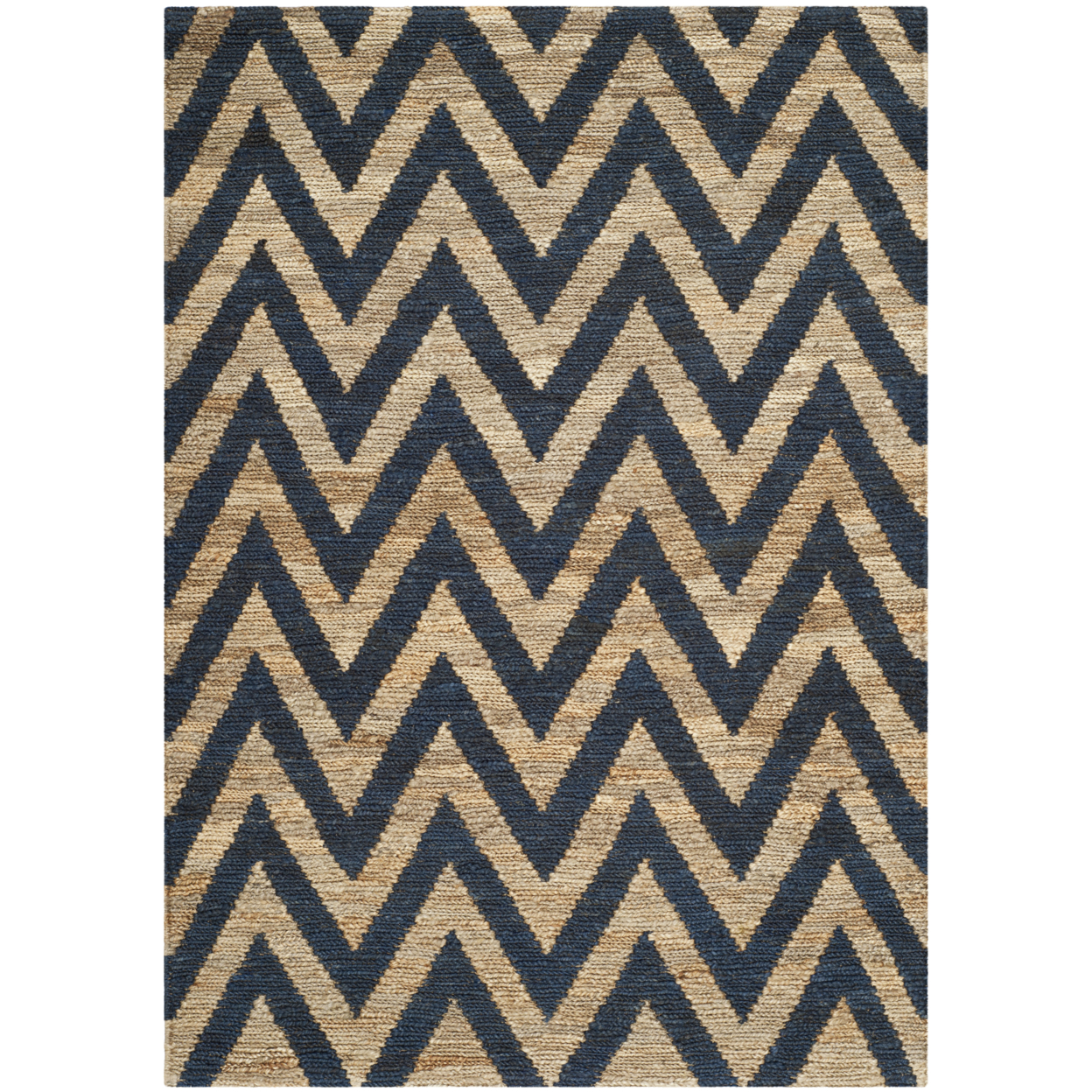 SAFAVIEH Organic ORG515B Hand-knotted Blue / Natural Rug - 3' X 5'