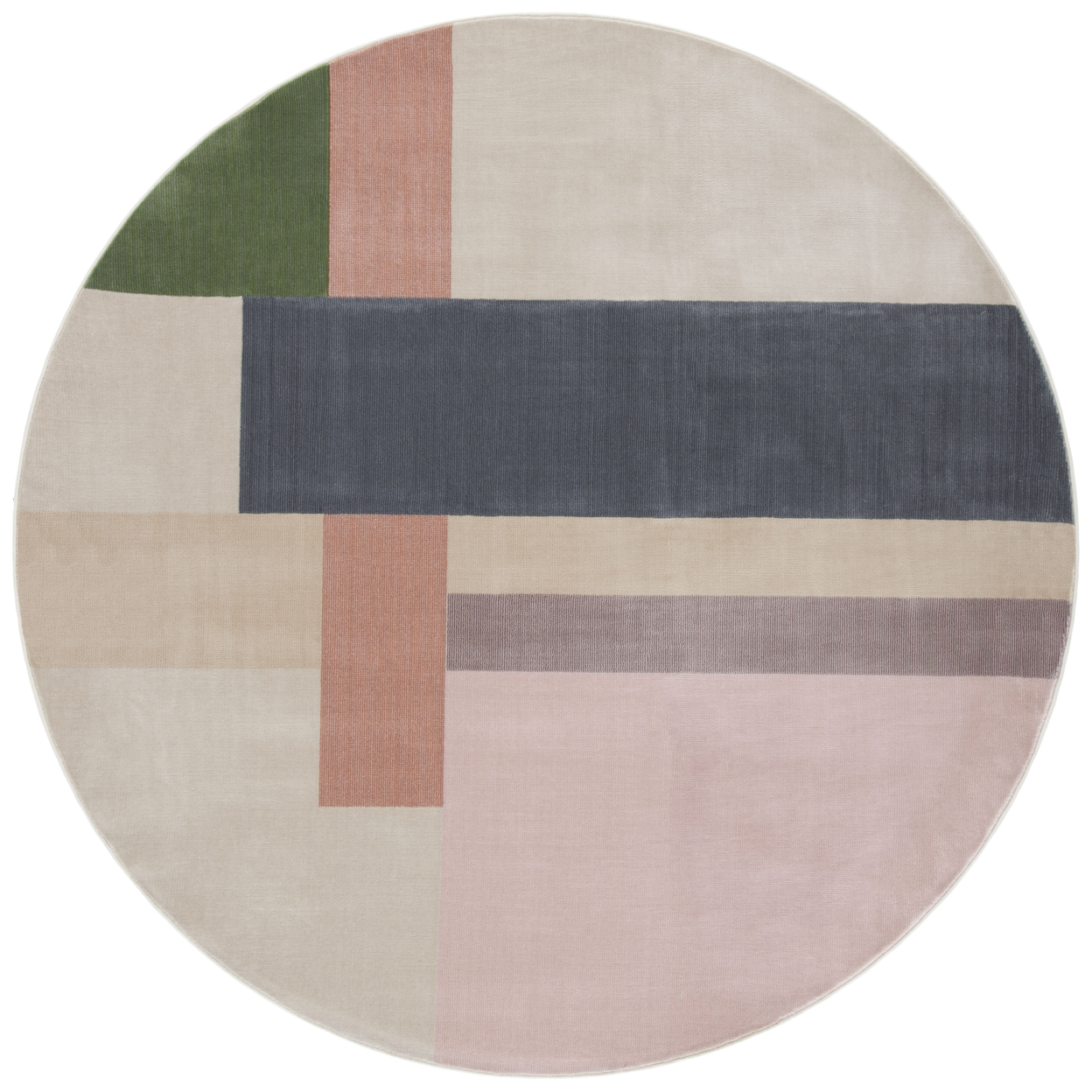 SAFAVIEH Orwell Collection ORW300A Ivory / Charcoal Rug - 9' Round