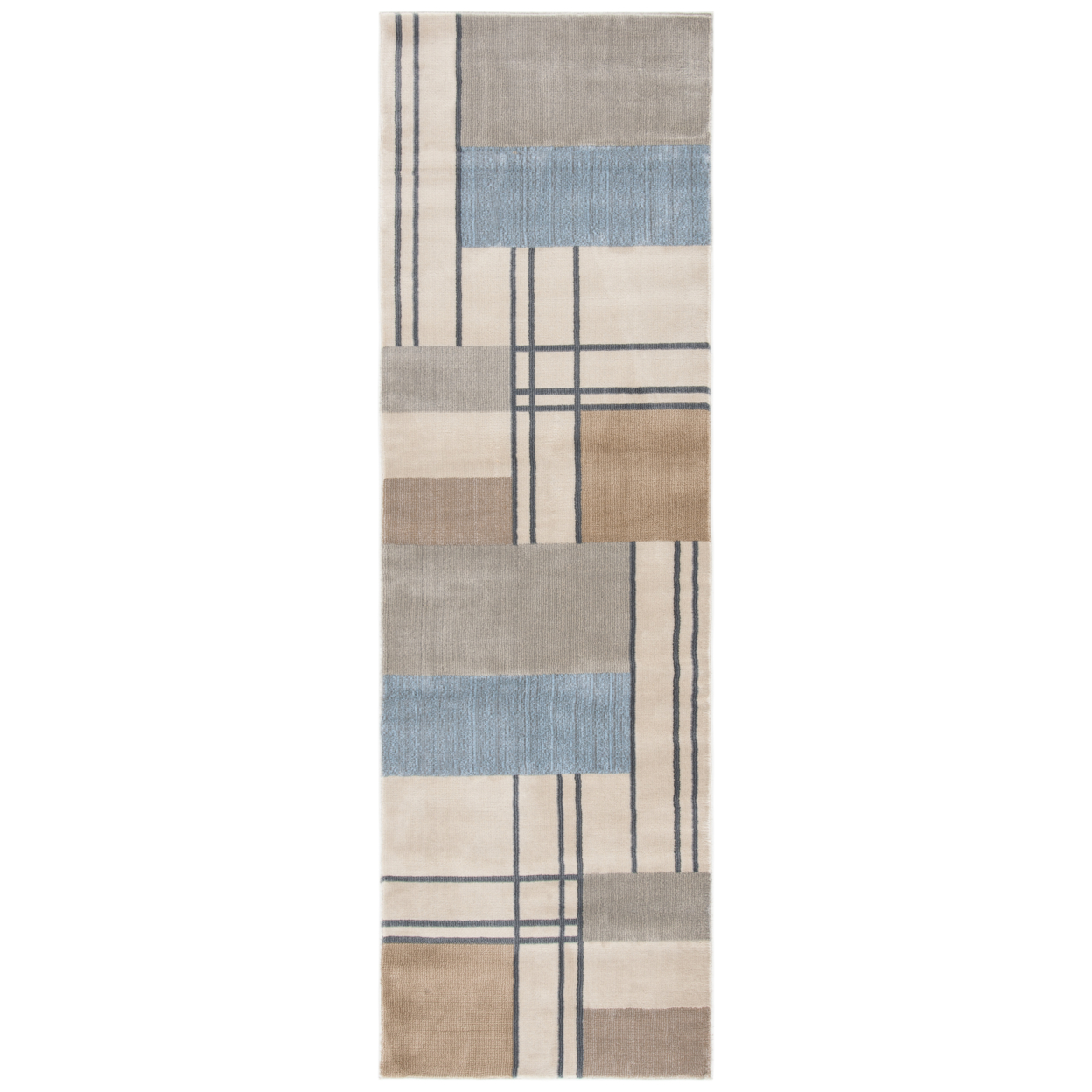 SAFAVIEH Orwell Collection ORW302A Ivory / Taupe Rug - 2' 2 X 9'