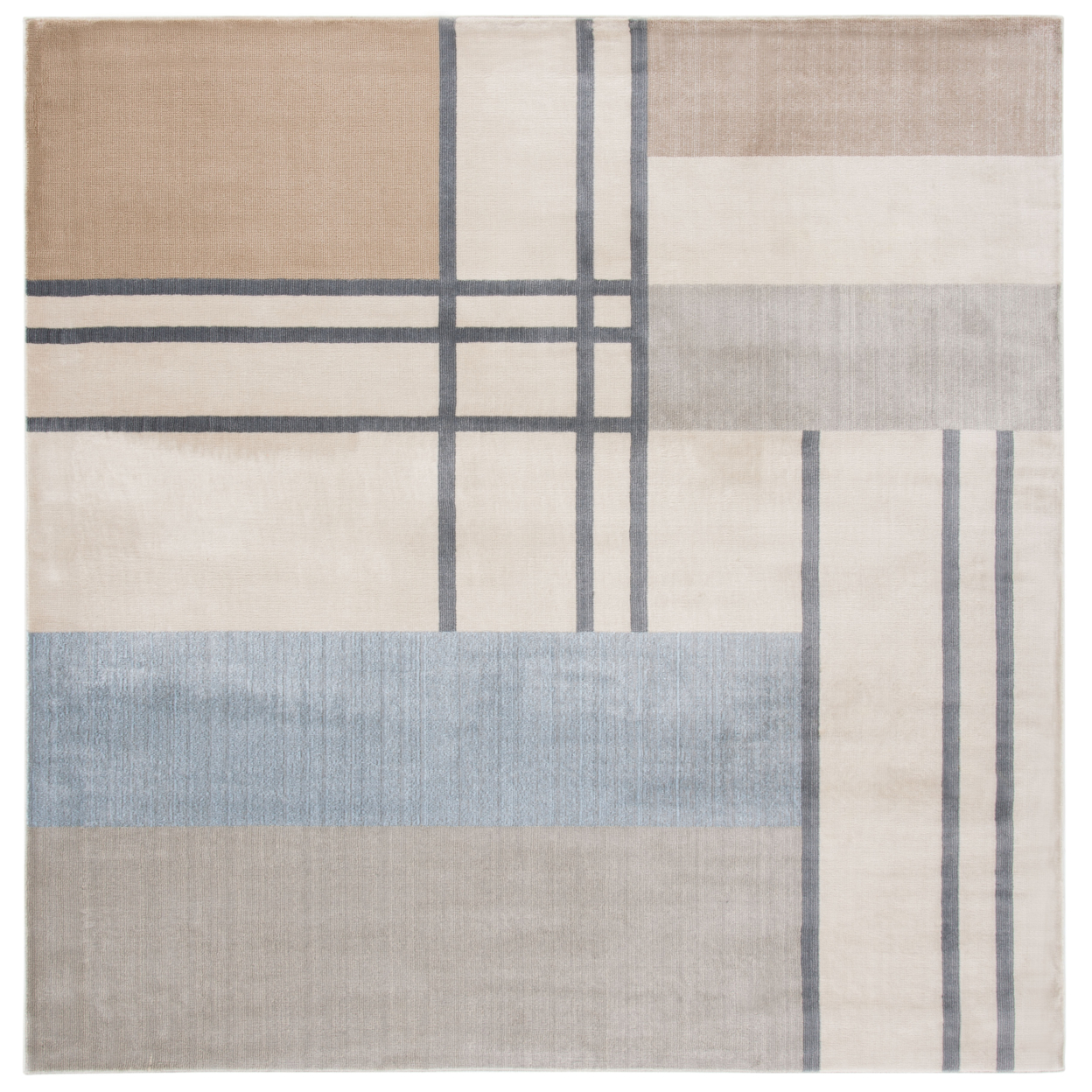 SAFAVIEH Orwell Collection ORW302A Ivory / Taupe Rug - 5' 3 Square