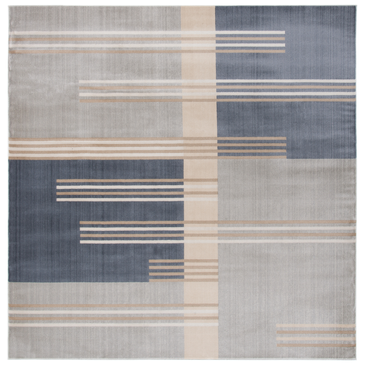 SAFAVIEH Orwell Collection ORW304F Grey / Charcoal Rug - 3' Square
