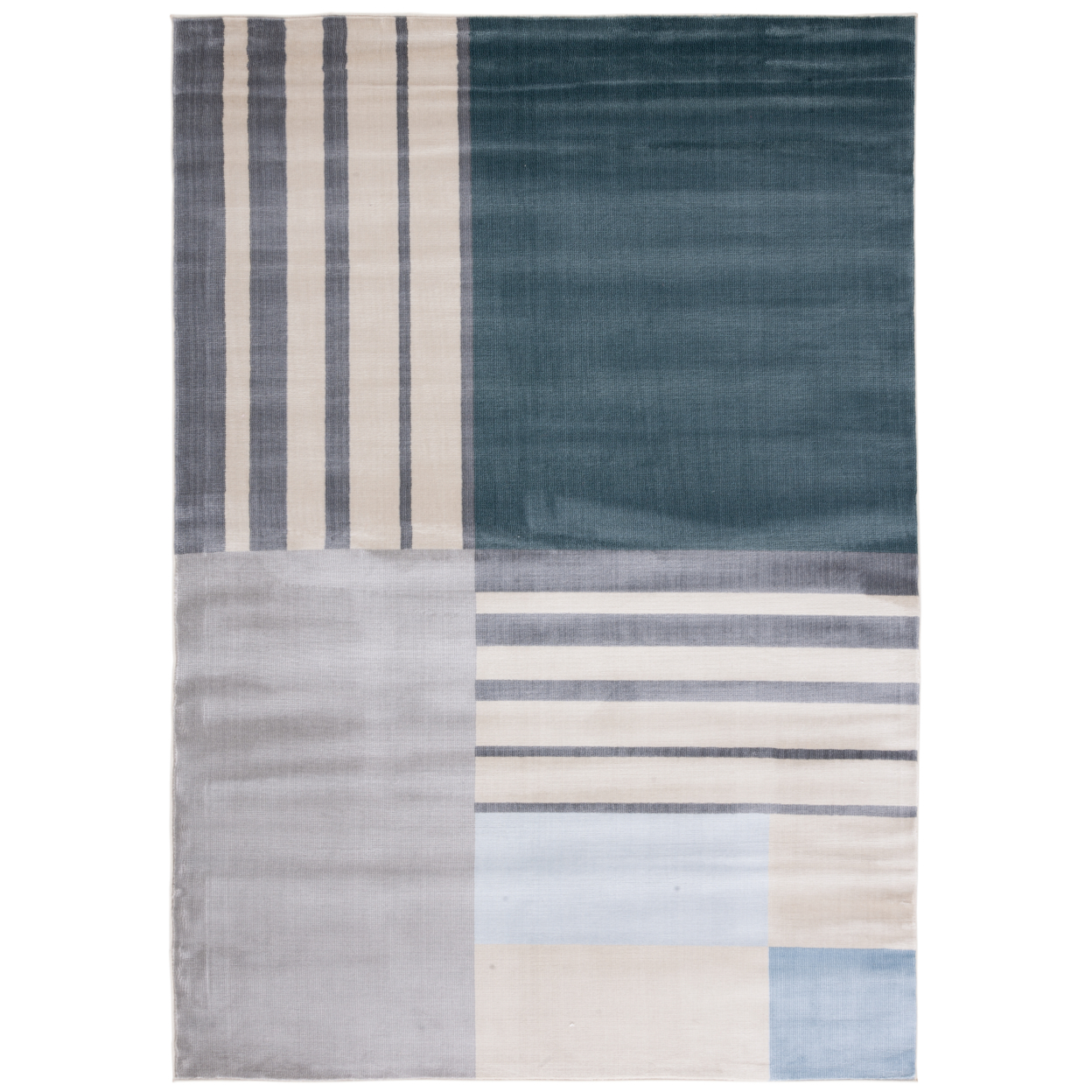 SAFAVIEH Orwell Collection ORW397H Charcoal / Beige Rug - 2' 2 X 5'