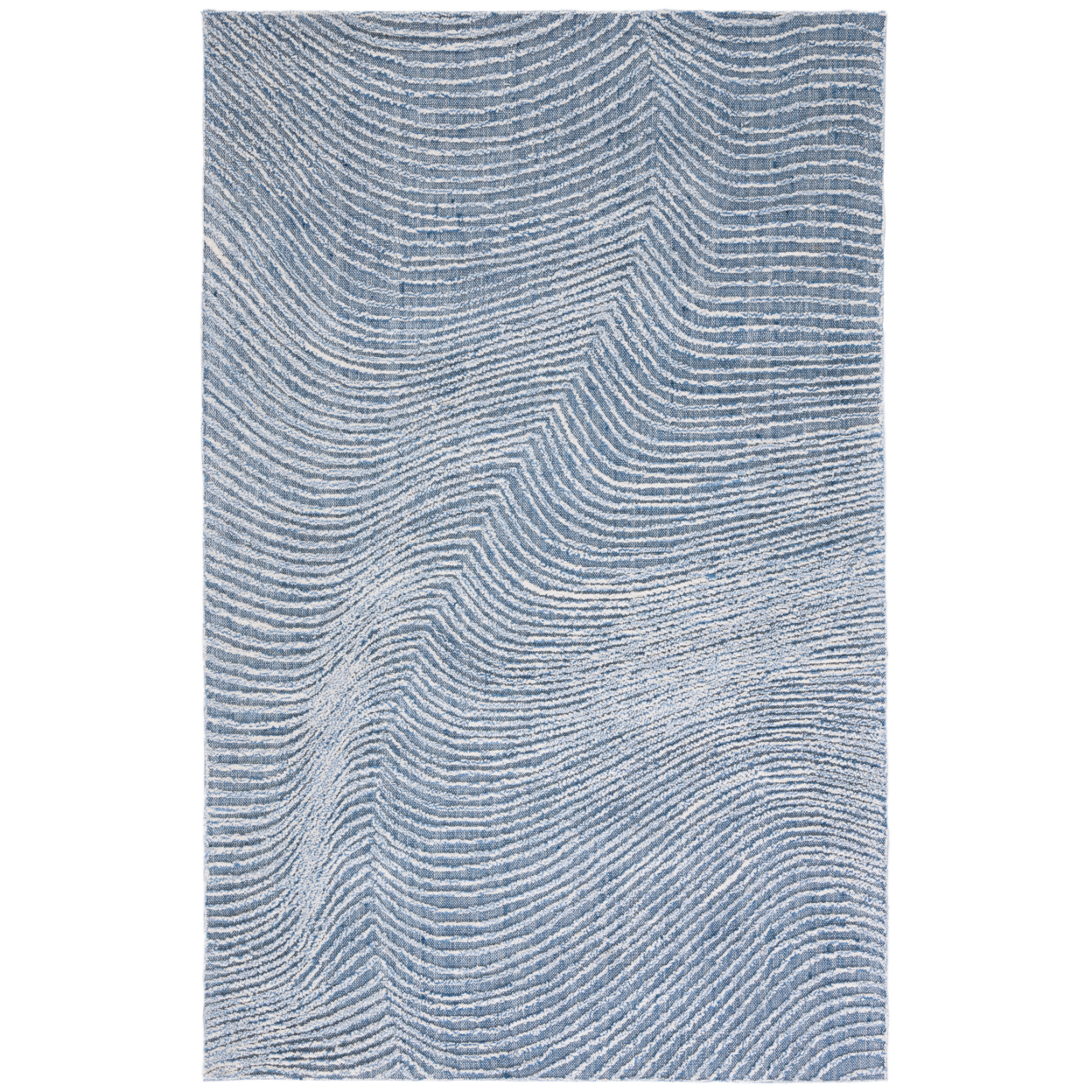 SAFAVIEH Trace Collection TRC901N Handmade Navy Rug - 6' Square