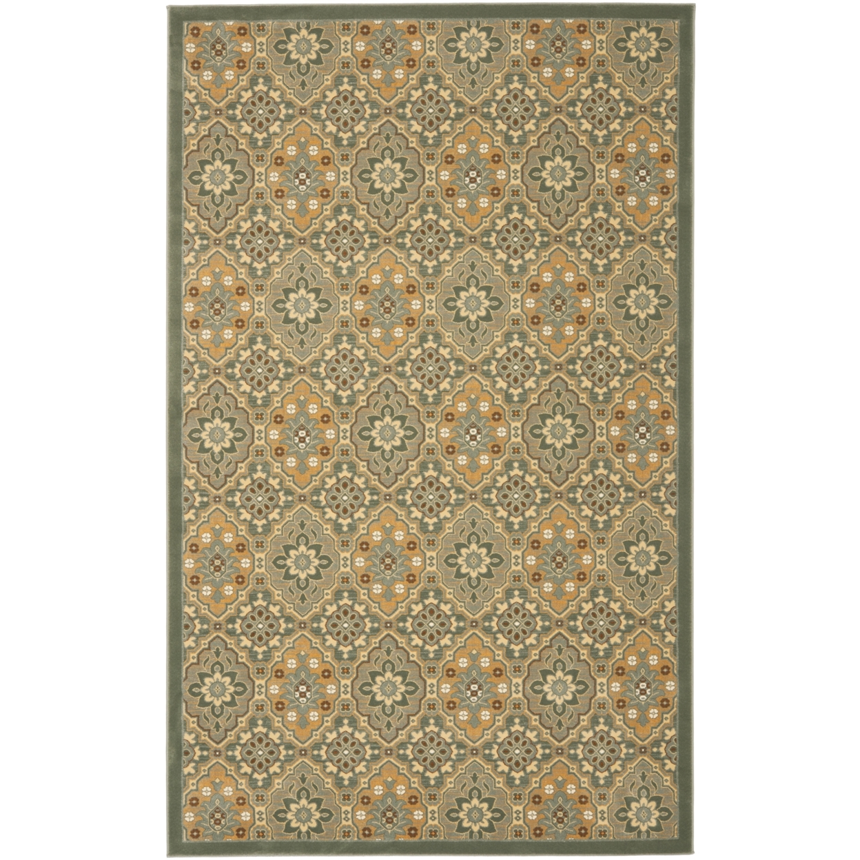 SAFAVIEH Treasures Collection TRE217-6520 Blue / Gold Rug - 2' 2 X 8'