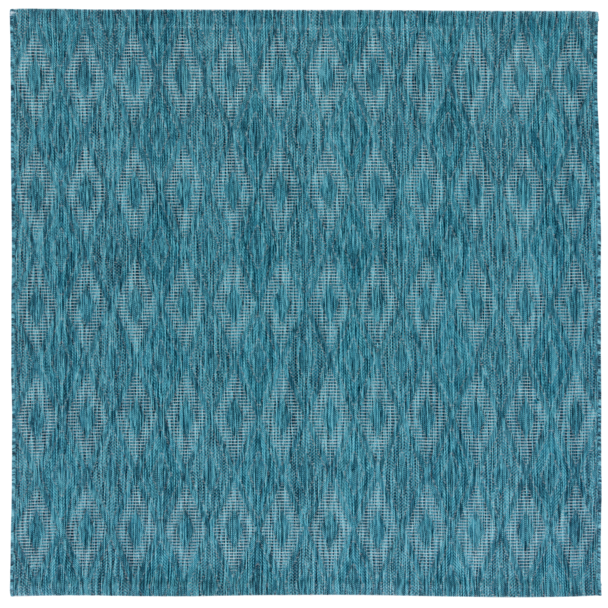SAFAVIEH Outdoor CY8522-37222 Courtyard Turquoise / Blue Rug - 6' 7 Square
