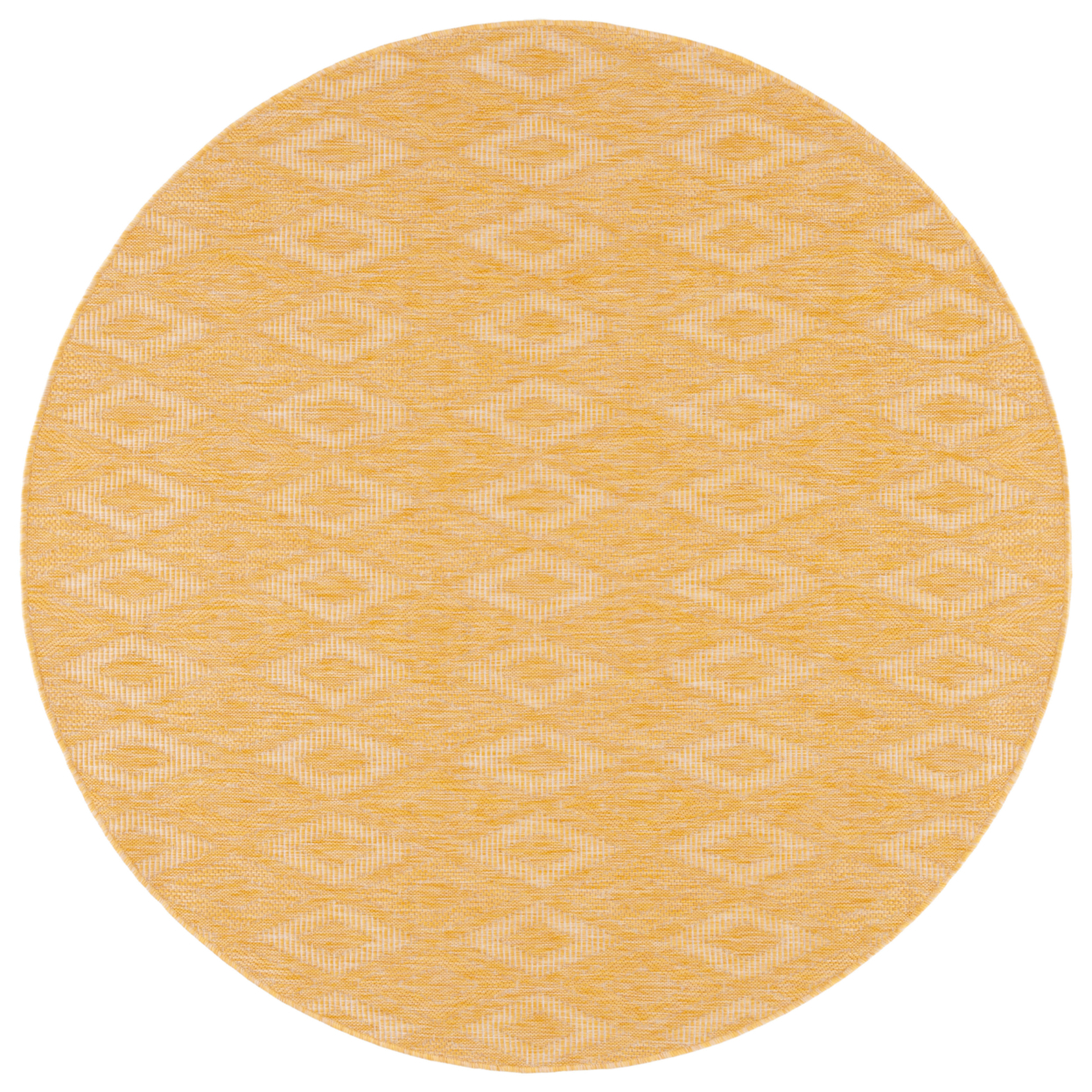 SAFAVIEH Outdoor CY8522-56022 Courtyard Collection Gold Rug - 6' 7 Round