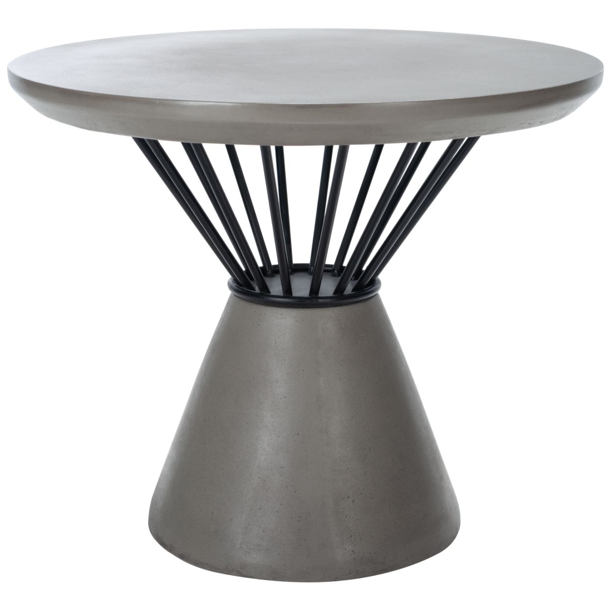 SAFAVIEH Outdoor Collection Darien Concrete Accent Table Dark Grey