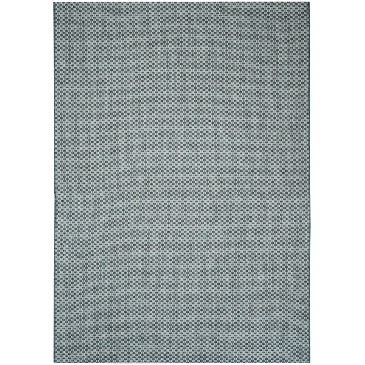 SAFAVIEH Outdoor CY8653-37221 Courtyard Turquoise / Light Grey Rug - 7' 10 Square