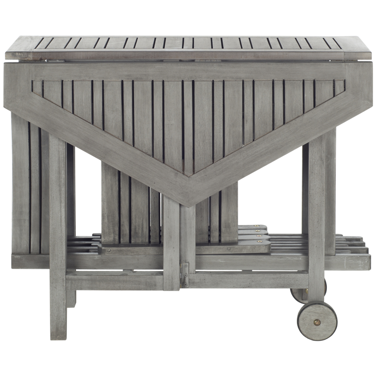 SAFAVIEH Outdoor Collection Kerman Table & 4 Chairs Grey Wash