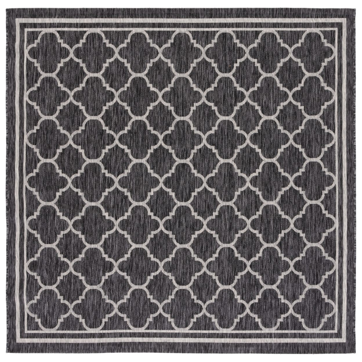 SAFAVIEH Outdoor CY8918-37621 Courtyard Black Charcoal Rug - 6' 7 Square