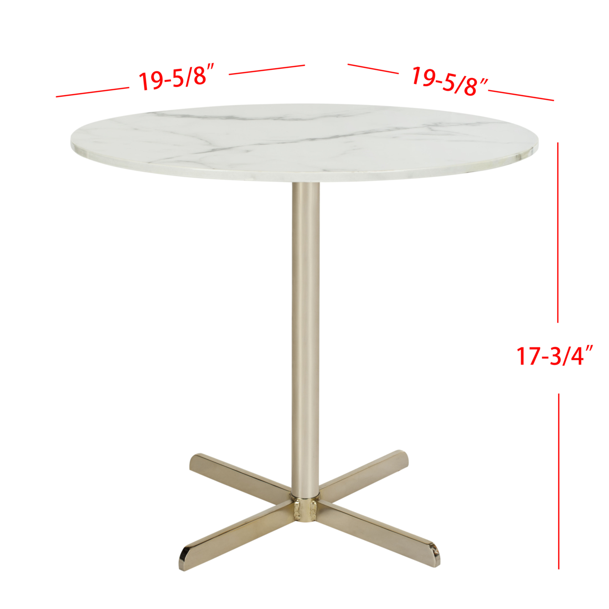 SAFAVIEH Winnie Round Side Table White / Brass