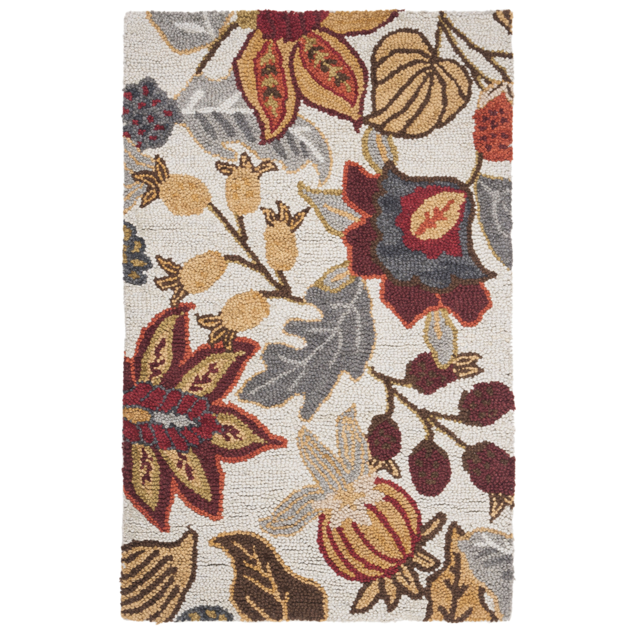 SAFAVIEH Blossom BLM863A Hand-hooked Blue / Multi Rug - 2' 3 X 10'