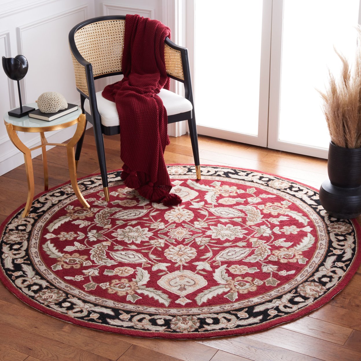 SAFAVIEH Easy Care EZC454A Hand-hooked Red Rug - 4' X 6'