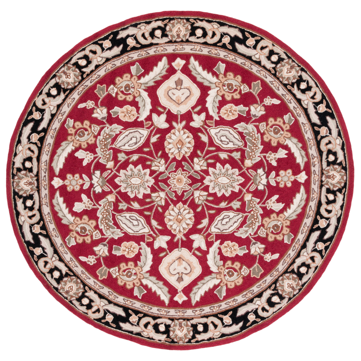 SAFAVIEH Easy Care EZC454A Hand-hooked Red Rug - 8' Round