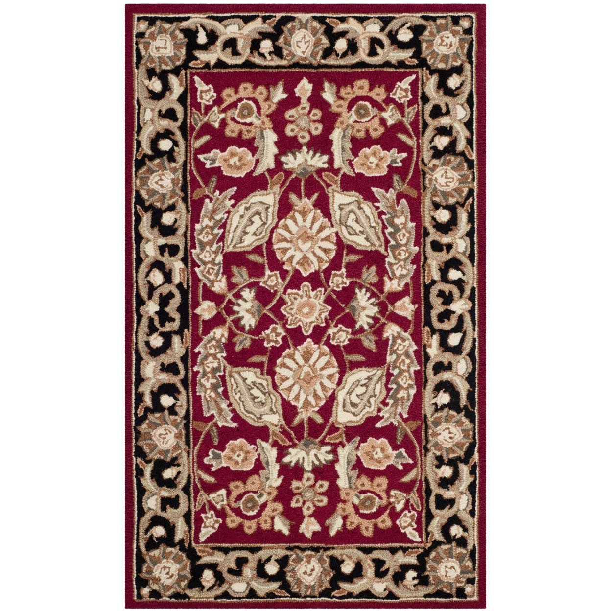 SAFAVIEH Easy Care EZC454A Hand-hooked Red Rug - 3' X 5'