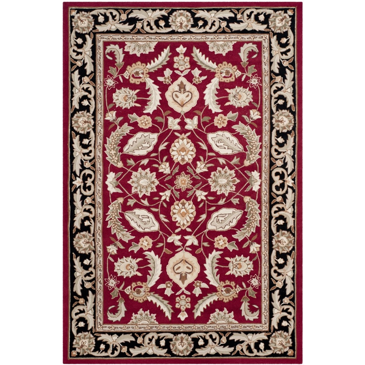 SAFAVIEH Easy Care EZC454A Hand-hooked Red Rug - 4' X 6'
