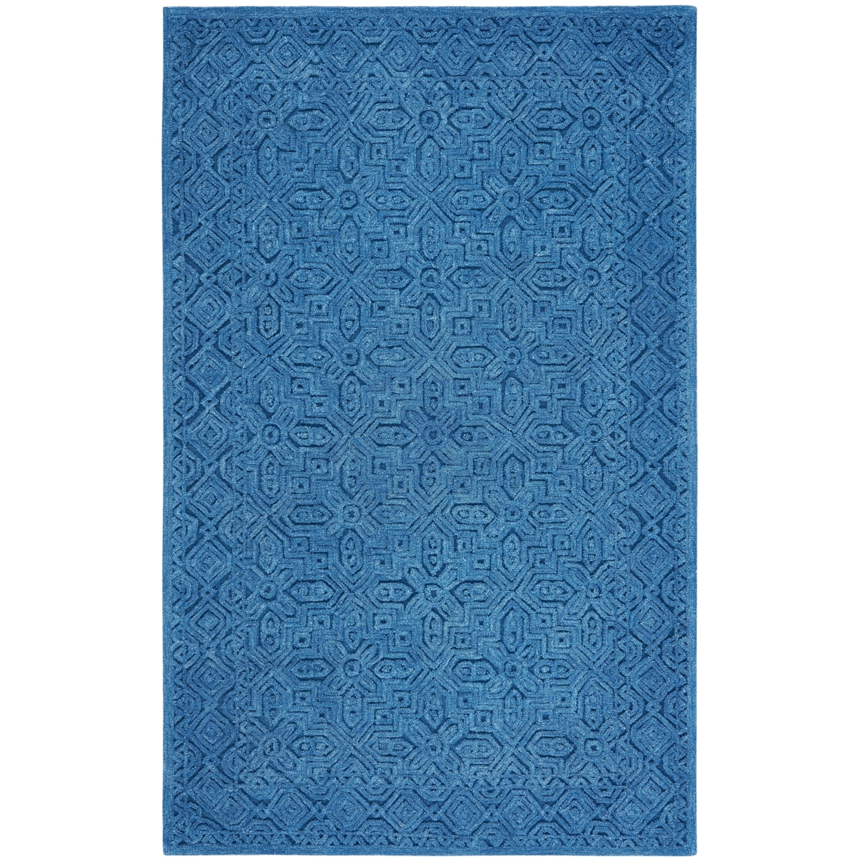 SAFAVIEH Textural TXT101N Handmade Dark Blue Rug - 6' Round