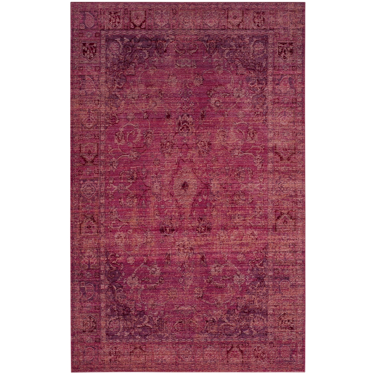 SAFAVIEH Valencia Collection VAL103R Red / Red Rug - 4' X 6'