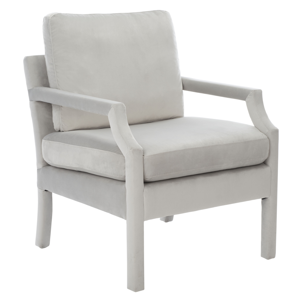 SAFAVIEH Genoa Upholstered Arm Chair Light Grey