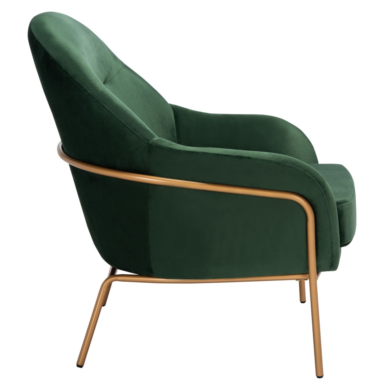 SAFAVIEH Eleazer Velvet Accent Chair Malachite Green / Gold