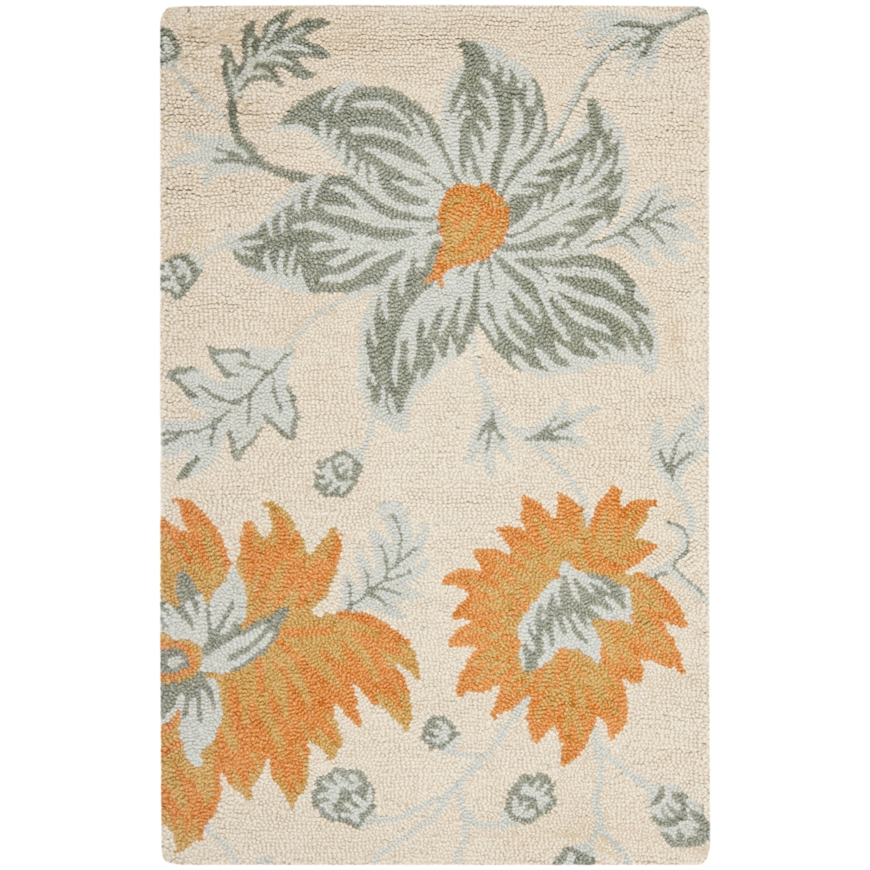 SAFAVIEH Blossom BLM865A Hand-hooked Ivory / Multi Rug - 2' 6 X 4'