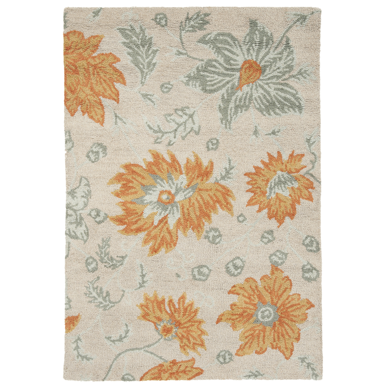 SAFAVIEH Blossom BLM865A Hand-hooked Ivory / Multi Rug - 3' X 5'