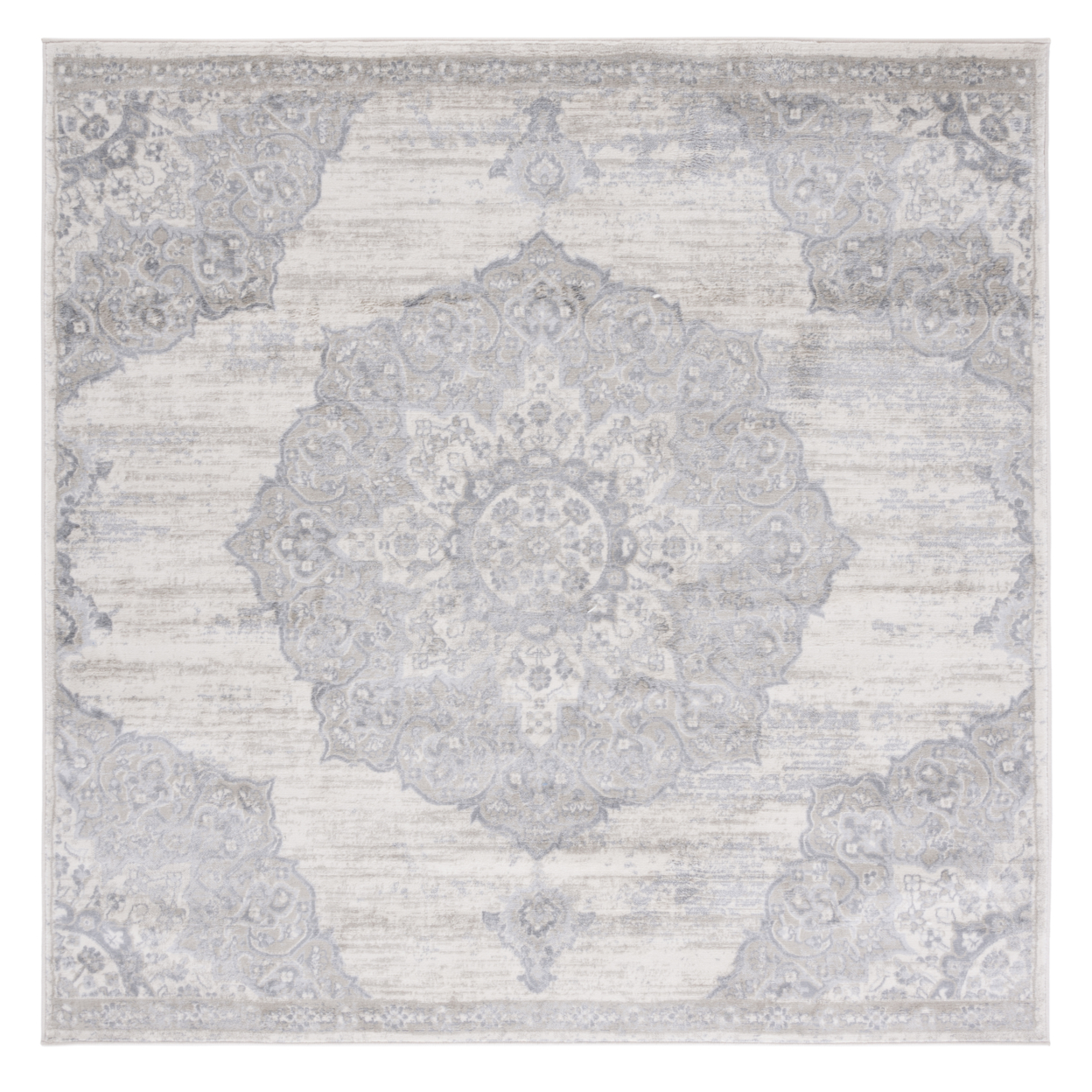 SAFAVIEH Brentwood Collection BNT802B Ivory / Beige Rug - 6' 7 Square