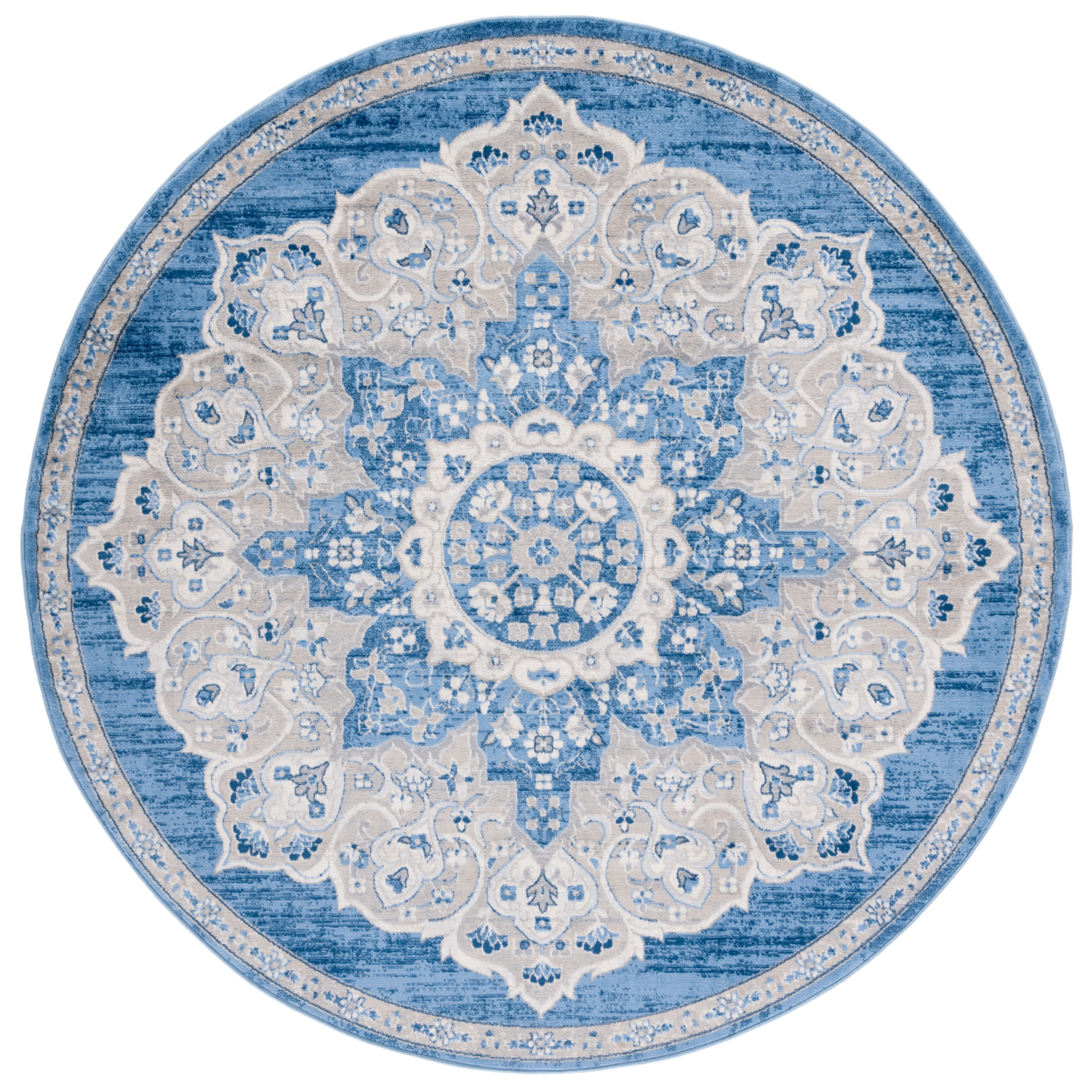 SAFAVIEH Brentwood Collection BNT802M Blue / Grey Rug - 2' X 8'