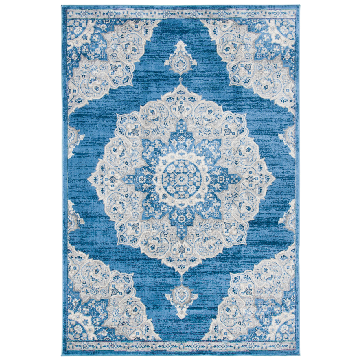 SAFAVIEH Brentwood Collection BNT802M Blue / Grey Rug - 6' X 9'