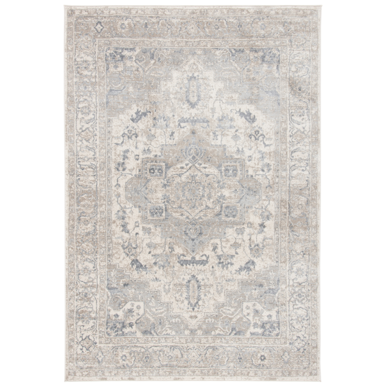 SAFAVIEH Brentwood Collection BNT851J Ivory / Grey Rug - 3' X 5'