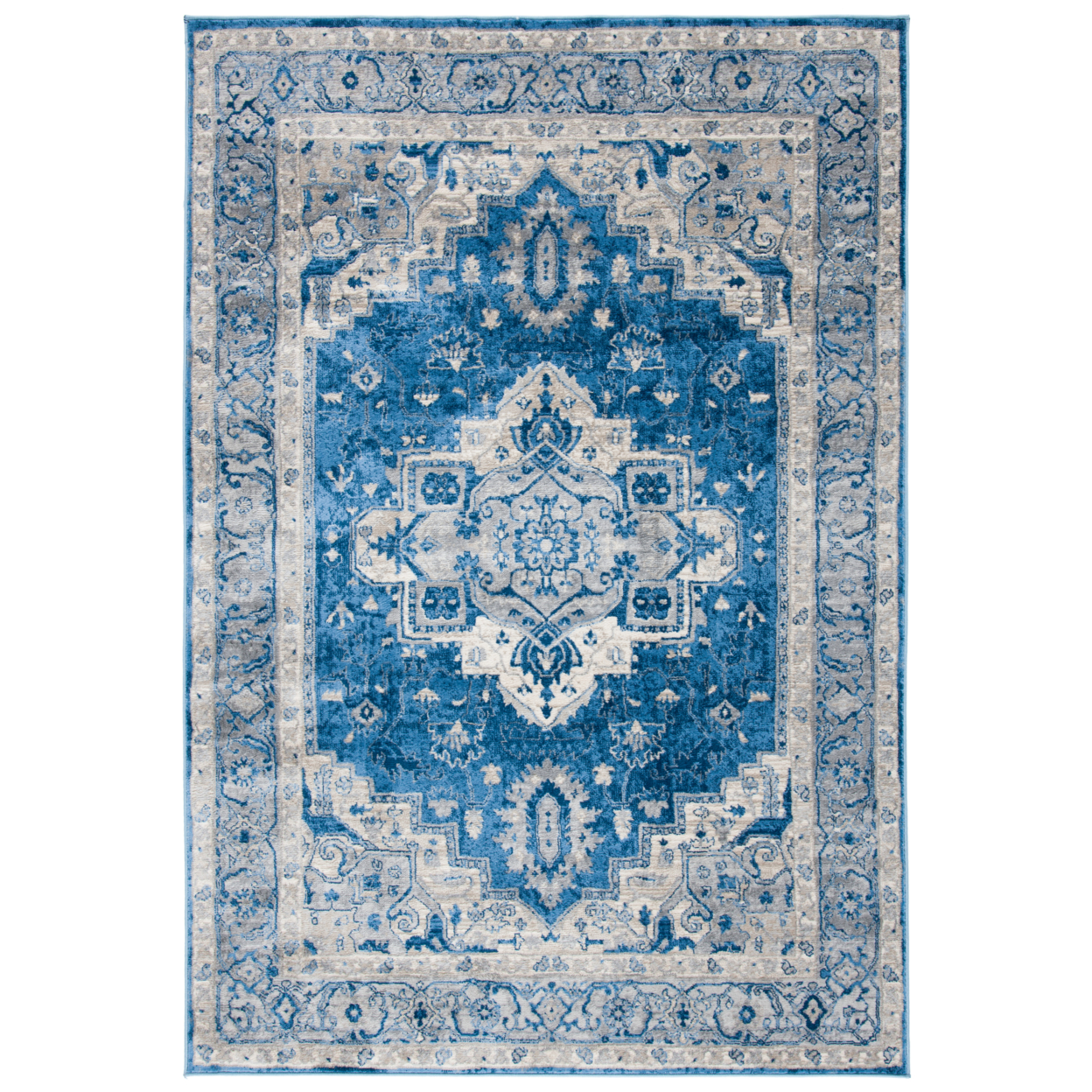 SAFAVIEH Brentwood Collection BNT851M Blue / Grey Rug - 9' X 12'