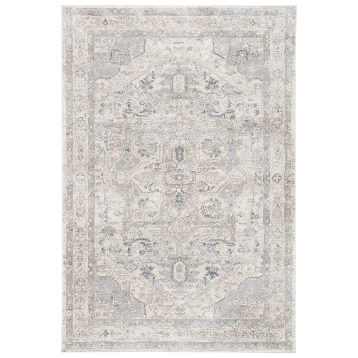 SAFAVIEH Brentwood Collection BNT852D Ivory / Grey Rug - 2' X 8'
