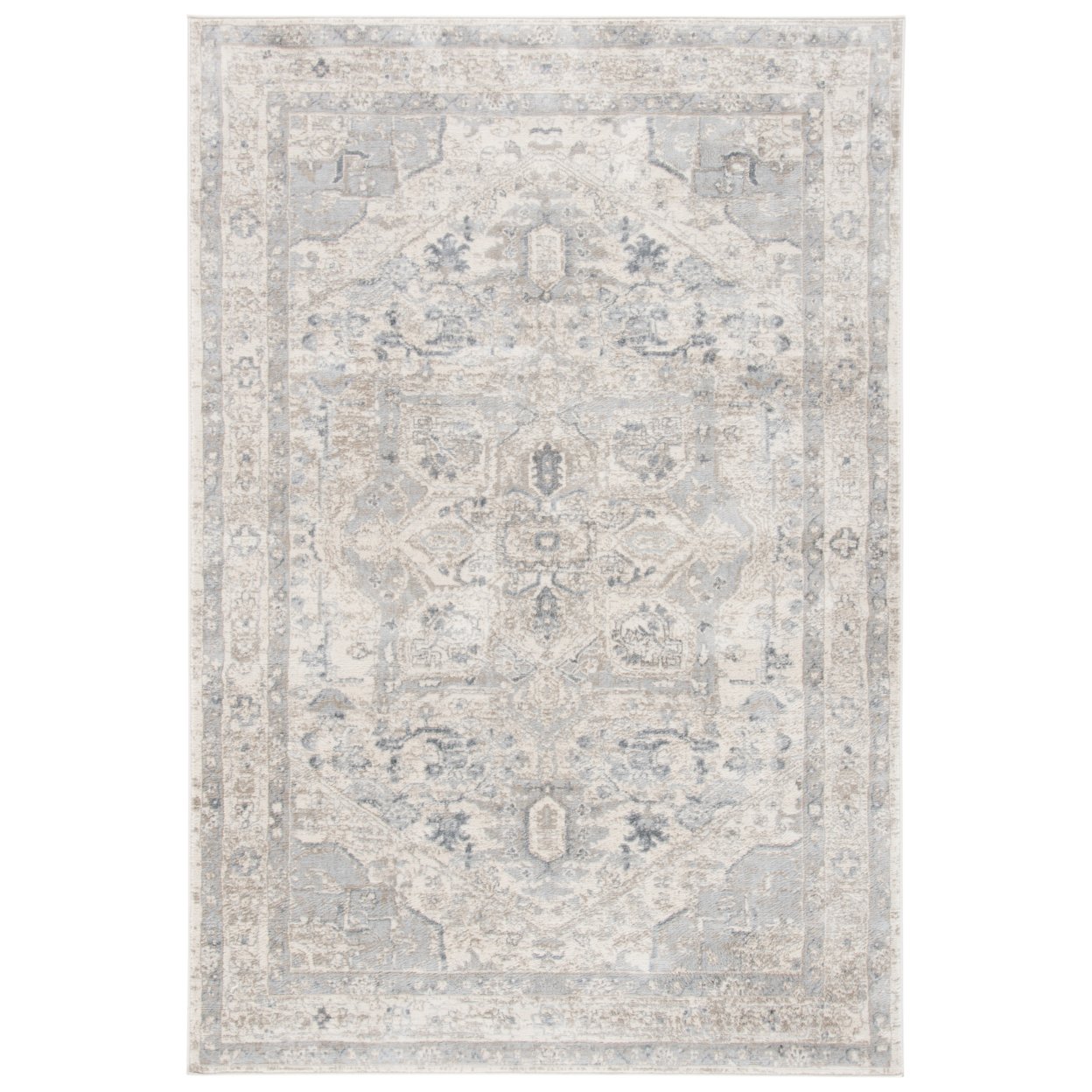 SAFAVIEH Brentwood Collection BNT852D Ivory / Grey Rug - 5' 3 X 7' 6