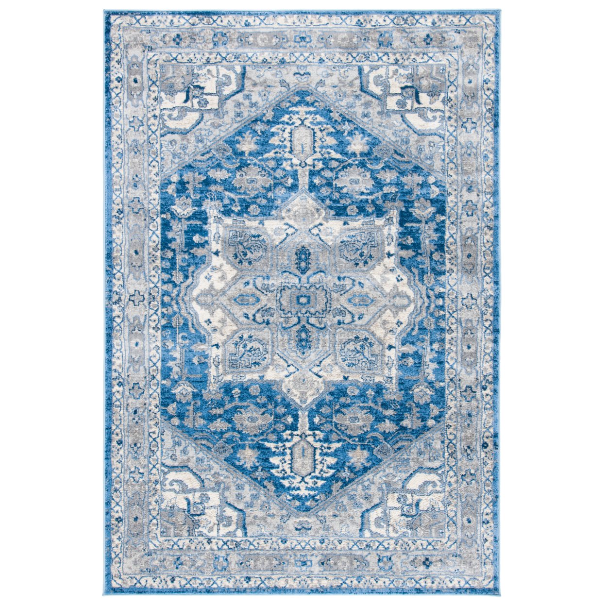SAFAVIEH Brentwood Collection BNT852M Blue / Grey Rug - 9' X 12'