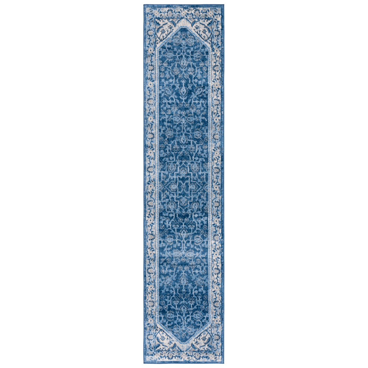 SAFAVIEH Brentwood Collection BNT853A Ivory / Navy Rug - 2' X 9'