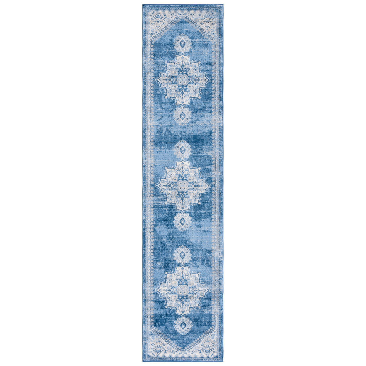 SAFAVIEH Brentwood Collection BNT885A Ivory / Blue Rug - 2' X 9'