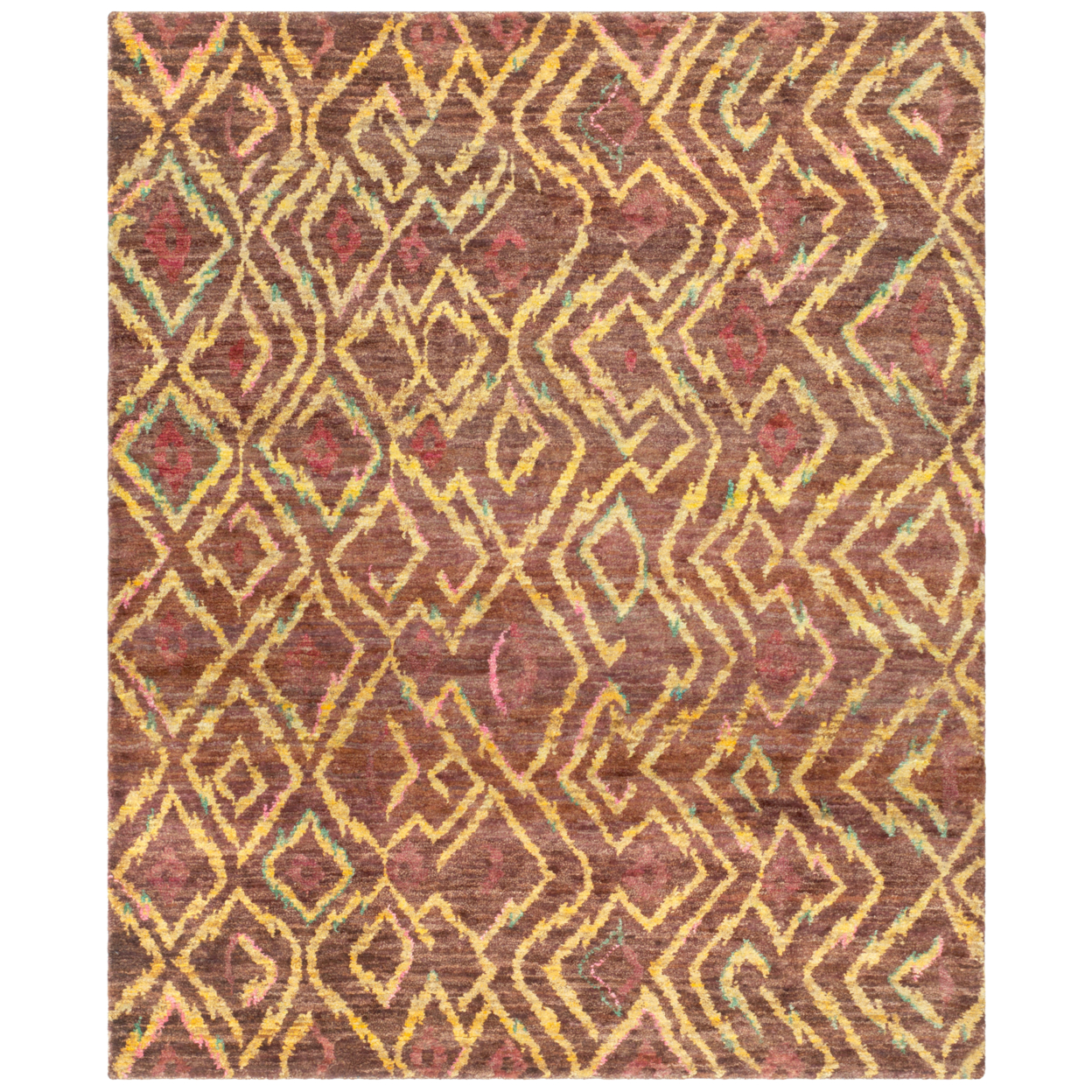 SAFAVIEH Bohemian BOH637A Hand-knotted Brown / Gold Rug - 8' X 10'