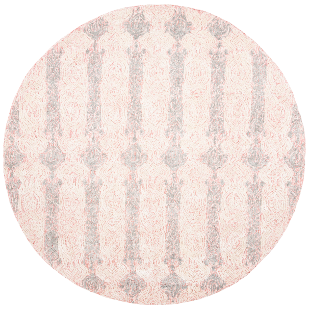 SAFAVIEH Glamour Collection GLM536U Light Pink/Ivory Rug - 6' Round