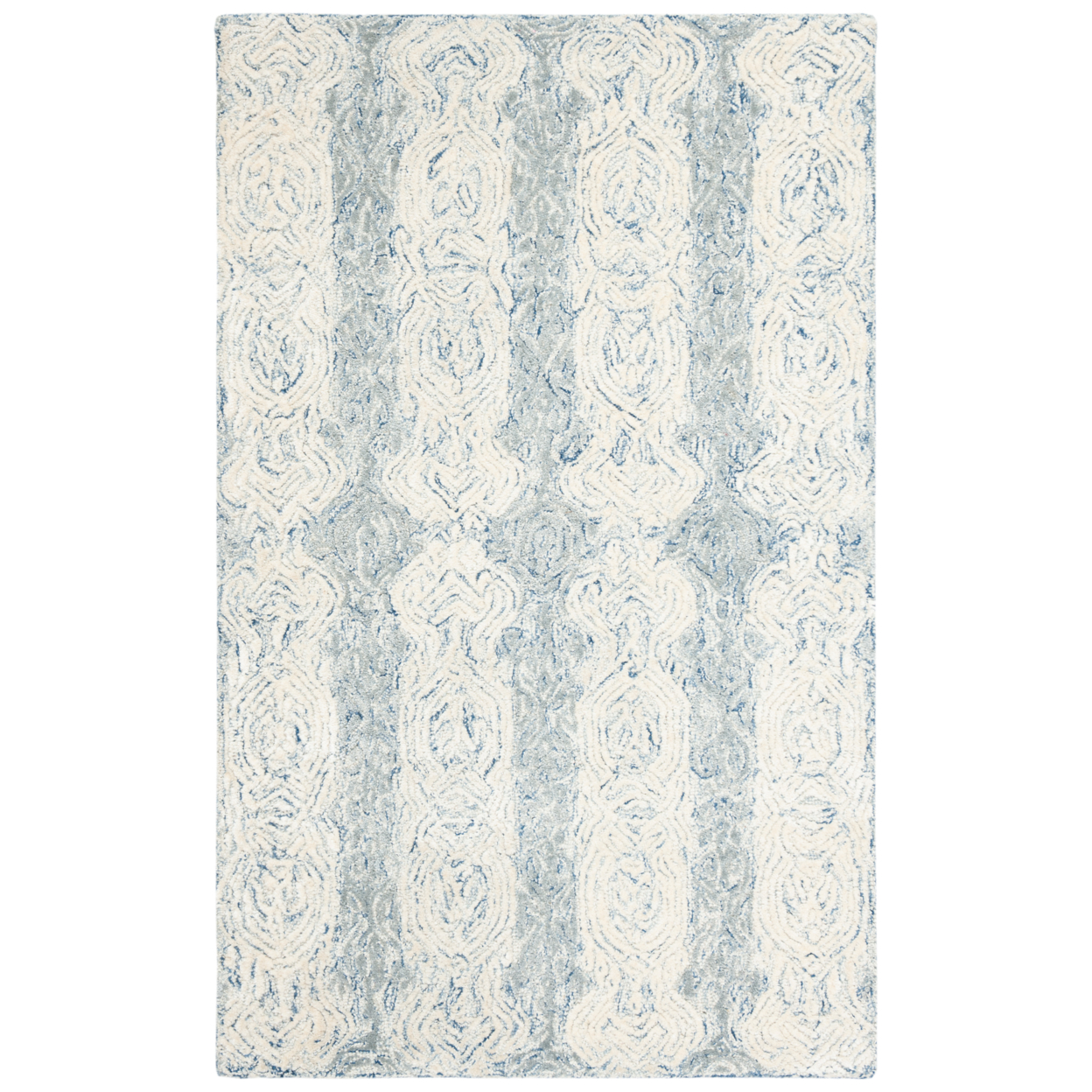 SAFAVIEH Glamour Collection GLM536M Blue / Ivory Rug - 3' X 5'