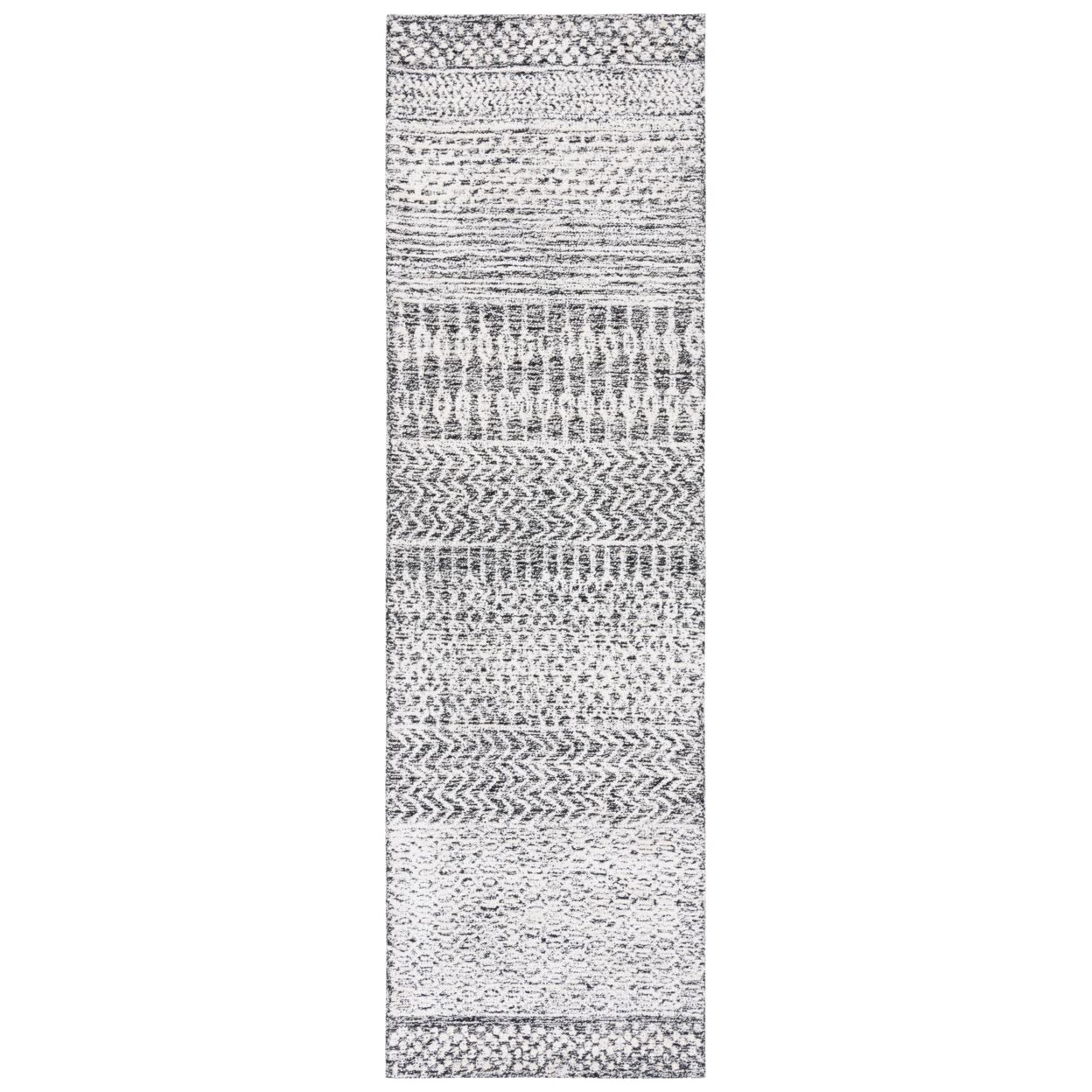 SAFAVIEH Glamour Collection GLM538H Charcoal / Ivory Rug - 2' 3 X 8'