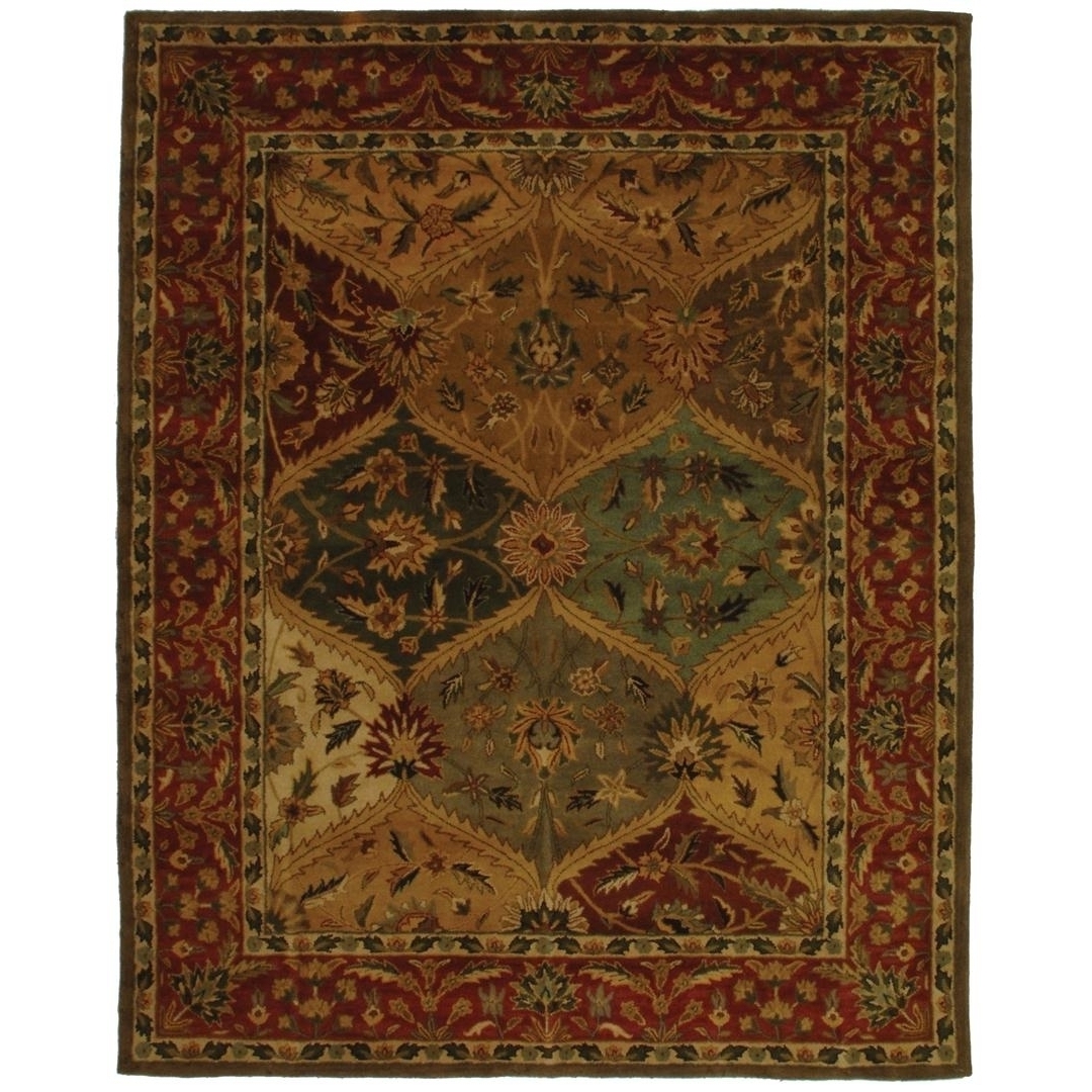 SAFAVIEH Heritage Collection HG111A Handmade Multi Rug - 4' Square
