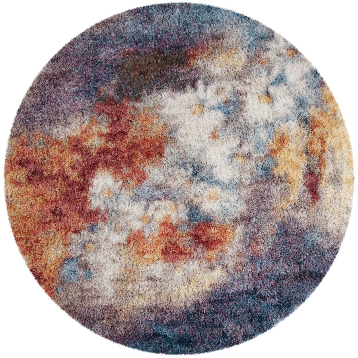 SAFAVIEH Gypsy Collection GYP520A Rust / Ivory Rug - 5' 1 Round