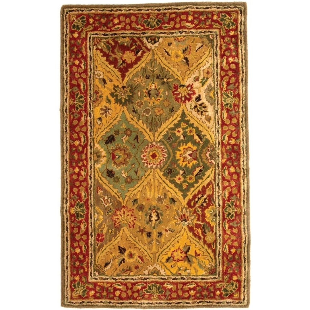 SAFAVIEH Heritage Collection HG111A Handmade Multi Rug - 4' Square