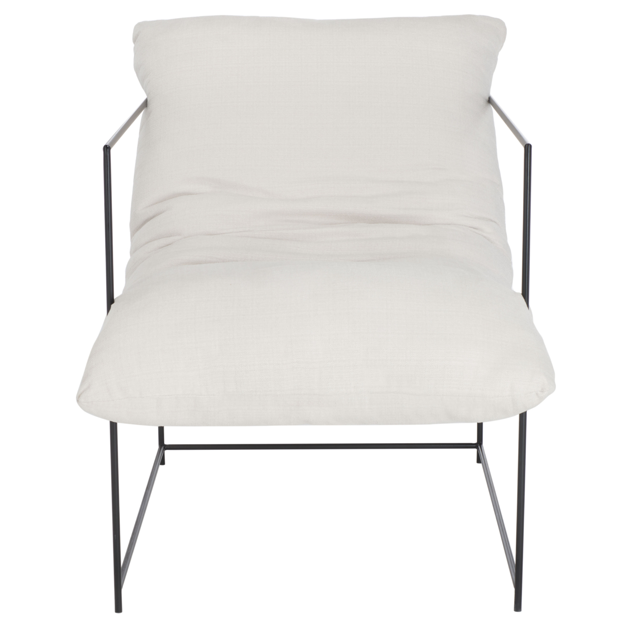 SAFAVIEH Portland Pillow Top Accent Chair Ivory / Black