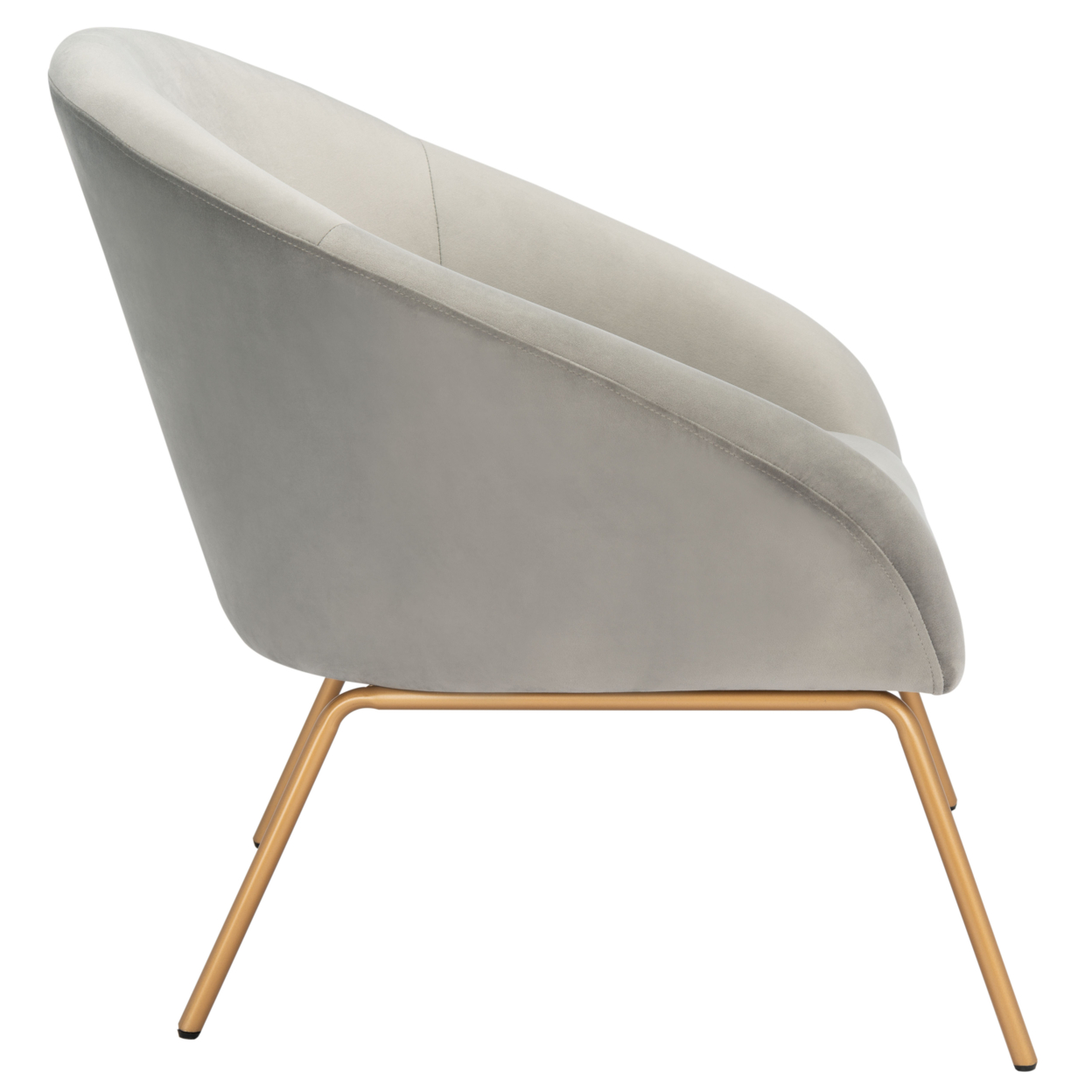 SAFAVIEH Mandi Velvet Accent Chair Grey / Gold